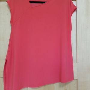 Sympli papaya cap sleeve top